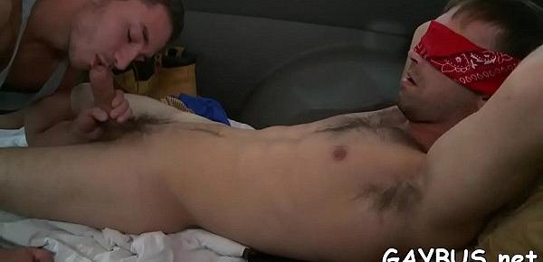  Blowjob with a lascivious gay stud